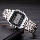 Reloj deportivo para Hombre, Reloj de pulsera cuadrado de acero inoxidable de lujo a la moda Led Digital, relojes electrónicos para mujer, Reloj para Hombre