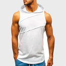 Camiseta deportiva con capucha a la moda para hombre, camisetas sin mangas holgadas informales, camisetas sin mangas para correr, gimnasio, Fitness, ropa deportiva para hombre, sudaderas con capucha para entrenamiento