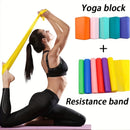 Instinct Blue – Kit Yoga 3 Piezas | 2 Bloques EVA + Banda Resistencia | Estiramiento Principiantes