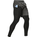 Pantalones deportivos para hombre, chándales atléticos de entrenamiento 2 en 1, ropa deportiva, pantalones de entrenamiento para hombre, pantalones para correr, gimnasio, Fitness, pantalones para correr para hombre