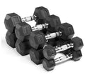 Instinct Blue – Mancuernas Hexagonales Goma | 1-50kg | Alta Calidad Musculación