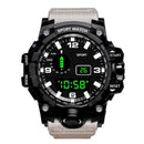 Reloj deportivo para hombre, relojes digitales LED, reloj militar multifunción, Esfera Grande, reloj electrónico de Fitness resistente al agua para hombre