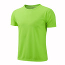 Camiseta deportiva de cuello redondo de secado rápido, camisetas de gimnasio, camiseta de entrenamiento para correr, ropa deportiva transpirable para hombre, servicio de clase
