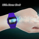 Relojes Deportivos LED Digitales para Hombres, Mujeres y Niños, Reloj Electrónico Infantil con Esfera Cuadrada Pequeña, Correa de Silicona Informal, Reloj para Hombre