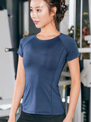 Instinct Blue – Camiseta Yoga Mujer | Fitness y Running | Transpirable
