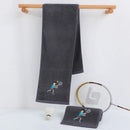 Toalla más larga de algodón puro M Sport-toallitas para correr y gimnasio, toallas absorbentes para el sudor, con monograma