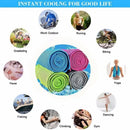 Toallas refrescantes de fibra ultrafina para cuello y rostro, absorbentes del sudor, suaves, transpirables, para gimnasio, yoga, camping, correr, fitness.