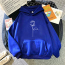 2024 Otoño Invierno sudaderas con capucha ropa deportiva mujer Sudadera con capucha pulóver sudadera elegante estampado de flores con mangas largas gruesas Tops sueltos