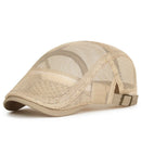 Gorra Retro de Malla Transpirable para Hombre, Estilo Newsboy, Ajustable, Plana, para Primavera y Verano