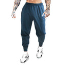 Pantalones deportivos de culturismo para hombre, pantalón de entrenamiento informal, cintura elástica, ultrafino, secado rápido, cintura alta, largo, suelto