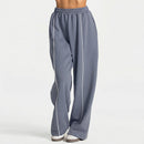 Pantalones Deportivos Joggers para Mujer, Cintura Baja, con Cinturón, Rectos, Color Sólido, Casuales, para Gimnasio, con Múltiples Bolsillos, Anchos