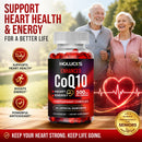 Suplemento de coenzima Q10, para la salud del corazón y cardiovascular, aumento de energía, equilibrio de la presión arterial, apoyo a la función cerebral