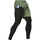 Pantalones deportivos para hombre, chándales atléticos de entrenamiento 2 en 1, ropa deportiva, pantalones de entrenamiento para hombre, pantalones para correr, gimnasio, Fitness, pantalones para correr para hombre