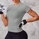 Instinct Blue – Top Deportivo Mujer Manga Corta | Nylon Transpirable | Running