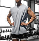 Camiseta deportiva sin mangas para hombre, chaleco de secado rápido, transpirable, holgada, para entrenamiento, Verano