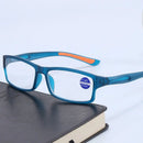 Gafas de lectura deportivas ultraligeras para hombre y mujer, lentes ópticas para presbicia, antiluz azul, visión lejana, dioptrías + 100 + 400