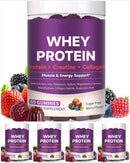 Instinct Blue – Gummies Proteína Whey + Creatina + Colágeno | 12g | Sin Azúcar 60 Uds