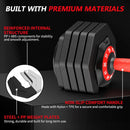 Instinct Blue – Mancuernas Ajustables 25-50lb | 10 en 1 Dial | Ahorra Espacio Gym Casa
