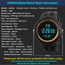 Reloj deportivo Digital para hombre, cronómetro luminoso informal resistente al agua, alarma, reloj militar Simple para correr, escalar y pescar