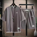 Ropa Masculina de Moda Verano, Ropa Deportiva de Baloncesto Transpirable, Camiseta de Manga Corta y Pantalones Cortos para Correr