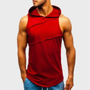 Camiseta deportiva con capucha a la moda para hombre, camisetas sin mangas holgadas informales, camisetas sin mangas para correr, gimnasio, Fitness, ropa deportiva para hombre, sudaderas con capucha para entrenamiento