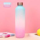 Instinct Blue – Botella Agua 1L con Marcador de Tiempo | BPA Free | Deporte y Viaje