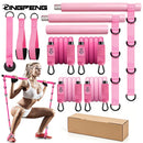 Kit de barra de resistencia portátil – Equipo de gimnasio en casa portátil de 140 libras para entrenamiento de fitness de cuerpo completo