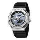 Reloj deportivo Digital electrónico Unisex, esfera de aleación, pantalla LED Dual, hora mundial, correa de goma totalmente funcional, serie Oak, 2100