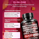 Suplemento de Nattokinase y Serrapeptase de HOLUCKS, Apoya la Circulación, la Energía, el Alivio de la Inflamación y la Salud Corporal en General para Adultos