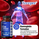 Cápsulas de suplemento de hierro: con vitamina C, ayudan a aumentar la energía, mejorar el enfoque, mejorar la función inmunológica, antioxidante