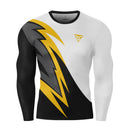Camiseta deportiva para hombre, de secado rápido, transpirable, ajustada, de manga larga, para gimnasio, Fitness, correr al aire libre, Rashguard, ciclismo