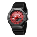 Reloj deportivo Digital electrónico Unisex, esfera de aleación, pantalla LED Dual, hora mundial, correa de goma totalmente funcional, serie Oak, 2100