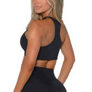 Sujetador deportivo para correr al aire libre, chaleco de fitness, cruz sexy con cuello colgante, top de alta gama