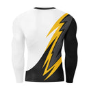 Camiseta deportiva para hombre, de secado rápido, transpirable, ajustada, de manga larga, para gimnasio, Fitness, correr al aire libre, Rashguard, ciclismo