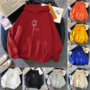 2024 Otoño Invierno sudaderas con capucha ropa deportiva mujer Sudadera con capucha pulóver sudadera elegante estampado de flores con mangas largas gruesas Tops sueltos