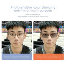 Gafas fotocromáticas deportivas, montura cuadrada TR90 con filtro de luz azul, protección UV400 para uso exterior e interior, resistentes a impactos