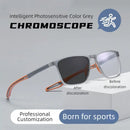 Gafas fotocromáticas deportivas, montura cuadrada TR90 con filtro de luz azul, protección UV400 para uso exterior e interior, resistentes a impactos