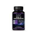 Suplemento de zinc + magnesio, huesos fuertes, dientes, corazón, nervios, mejora la inmunidad, apoya la densidad ósea y la salud muscular