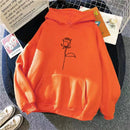 2024 Otoño Invierno sudaderas con capucha ropa deportiva mujer Sudadera con capucha pulóver sudadera elegante estampado de flores con mangas largas gruesas Tops sueltos