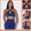 Sujetador deportivo para correr al aire libre, chaleco de fitness, cruz sexy con cuello colgante, top de alta gama
