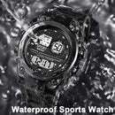 Reloj Deportivo para Hombres Estudiantes, Multifunción, Luminoso, con Alarma, Resistente al Agua, Reloj Digital LED para Hombre, Reloj de Pulsera Electrónico Deportivo