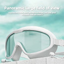 Gafas de Natación de Marco Grande para Hombre y Mujer, HD, Gran Angular, Antivaho, Anti-Ultravioleta, Silicona Suave