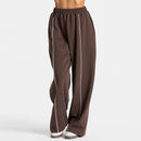 Pantalones Deportivos Joggers para Mujer, Cintura Baja, con Cinturón, Rectos, Color Sólido, Casuales, para Gimnasio, con Múltiples Bolsillos, Anchos