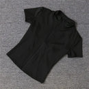 Abrigo deportivo ajustado informal para mujer, Tops lisos de manga corta con cremallera, traje de ciclismo para correr y Yoga, chaqueta deportiva de verano