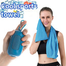 Toalla refrescante, toalla fría transpirable, toalla deportiva con caja de almacenamiento, toalla de Yoga, toalla de gimnasio para actividades en interiores y exteriores