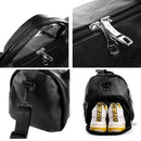 Instinct Blue – Bolsa Gym Cuero Hombre Mujer | Seco y Húmedo | Yoga y Fitness Viaje