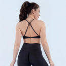 Instinct Blue – Sujetador Deportivo Mujer Yoga | Espalda Abierta | Alta Sujeción