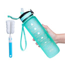 Instinct Blue – Botella Agua 32oz con Pajita | Marcador de Tiempo | Antigoteo BPA Free
