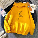 2024 Otoño Invierno sudaderas con capucha ropa deportiva mujer Sudadera con capucha pulóver sudadera elegante estampado de flores con mangas largas gruesas Tops sueltos