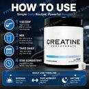 Instinct Blue – Creatina Monohidrato Polvo 300g | Sin Sabor | Vegana Masa Muscular